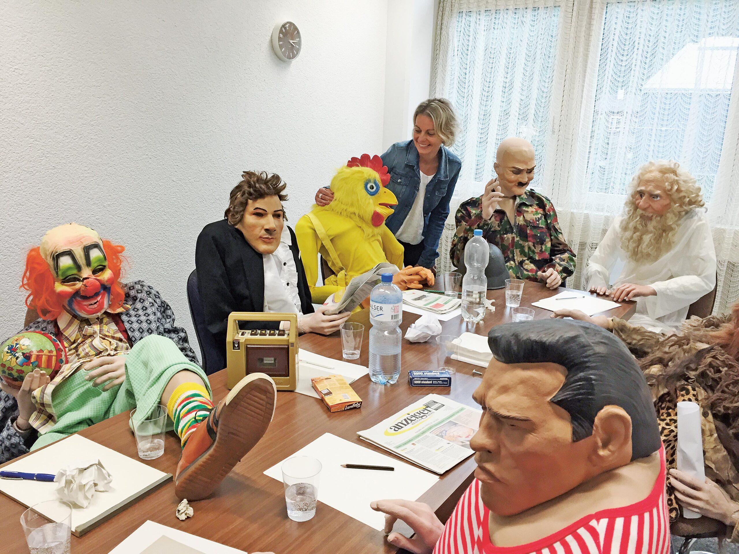 Temporäre Kunstausstellung, Installation von Chantal Michel